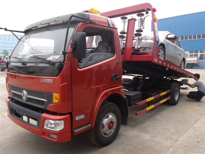 东风凯普特平板一拖二清障车